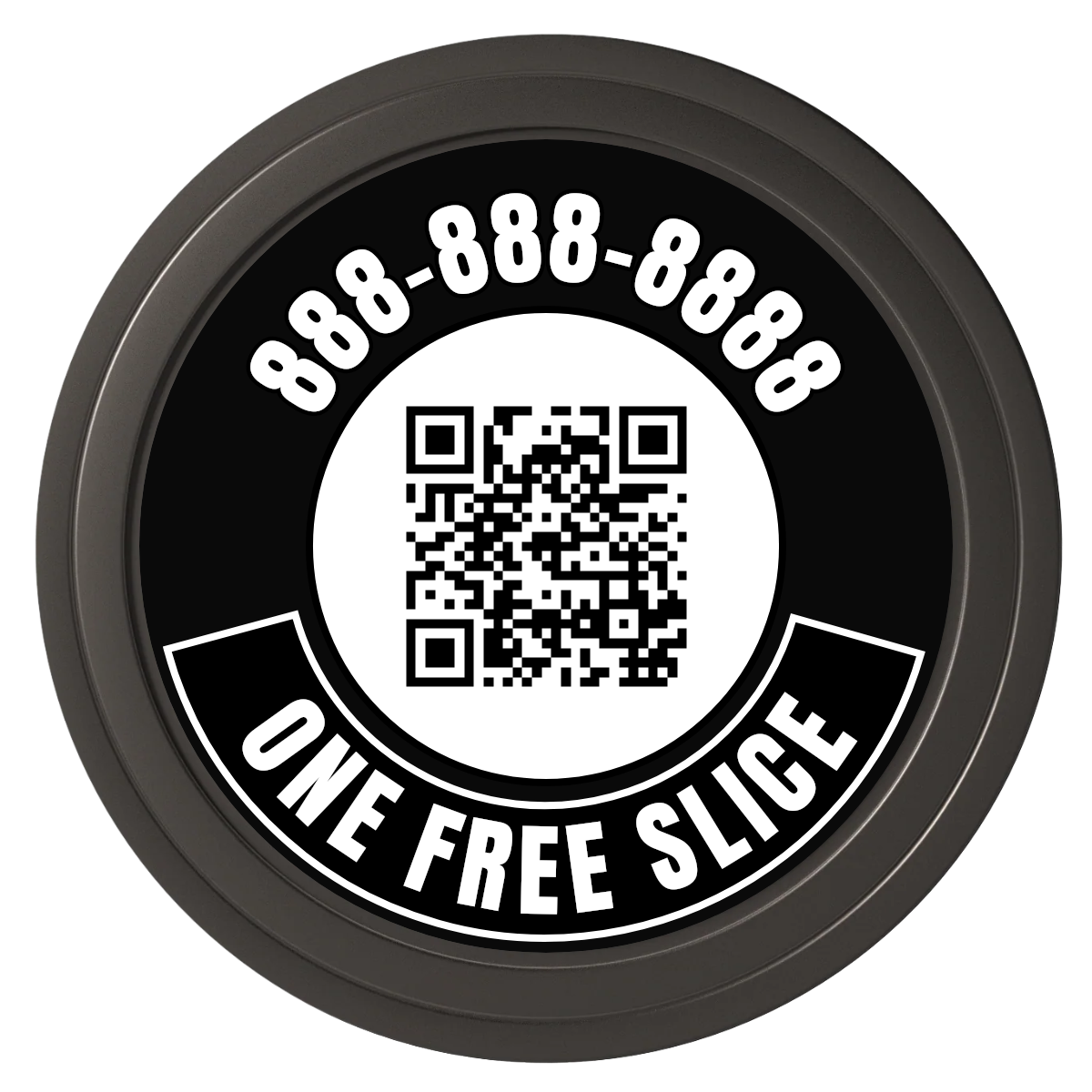 Double Pint with Logo Composite Poker Chips - Black / Solid - Back