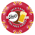 Jack's Bar Clay Poker Chips - Black / Monte Carlo / 40mm - Back