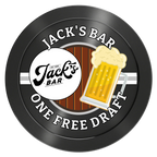 Jack's Bar Aluminum Poker Chips - Black - Back