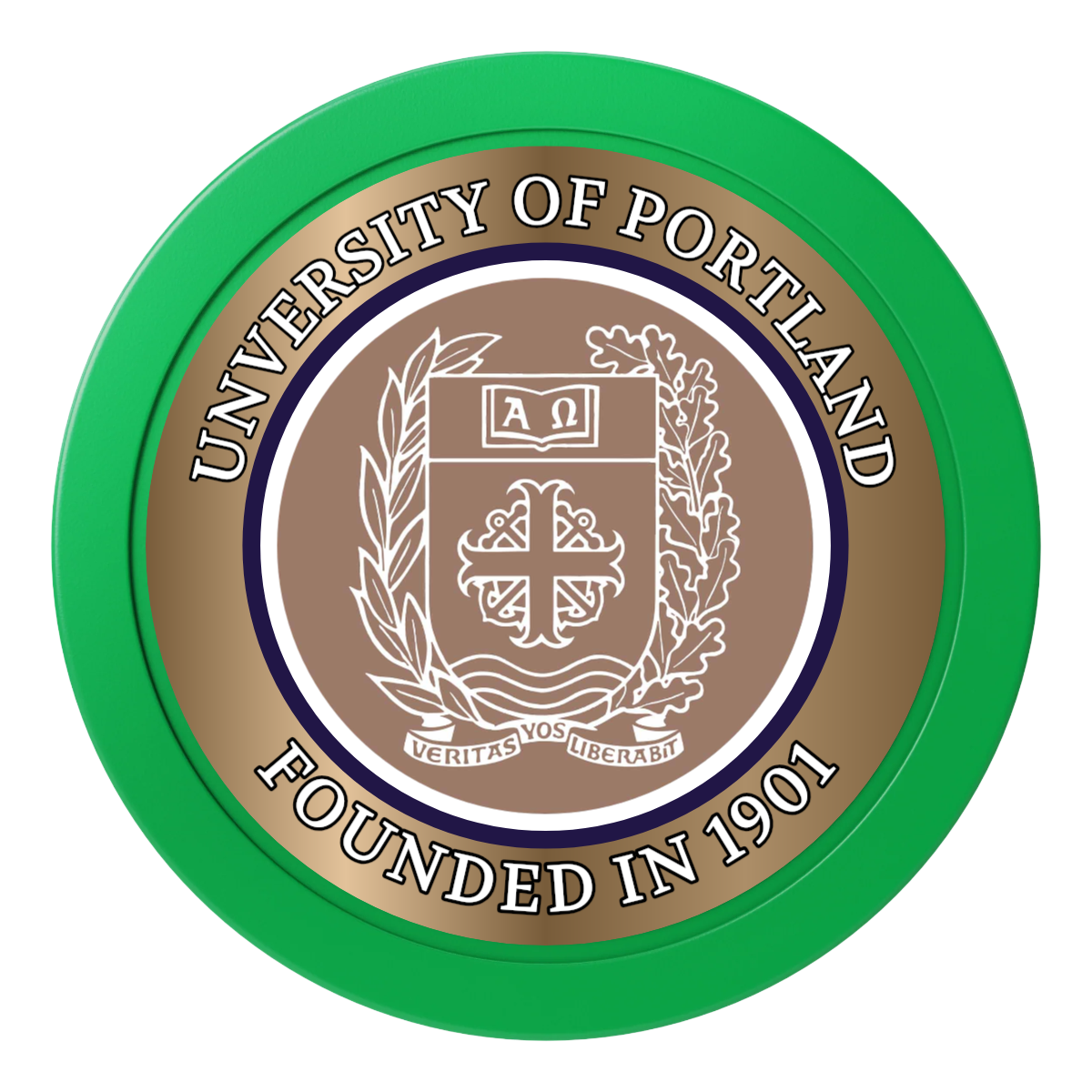 Air Force ROTC Det 695 2" Oversized Poker Chips - Green - Back