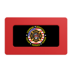 Firefighter Maltese Cross Rectangular Poker Chip Plaques - Red - Back