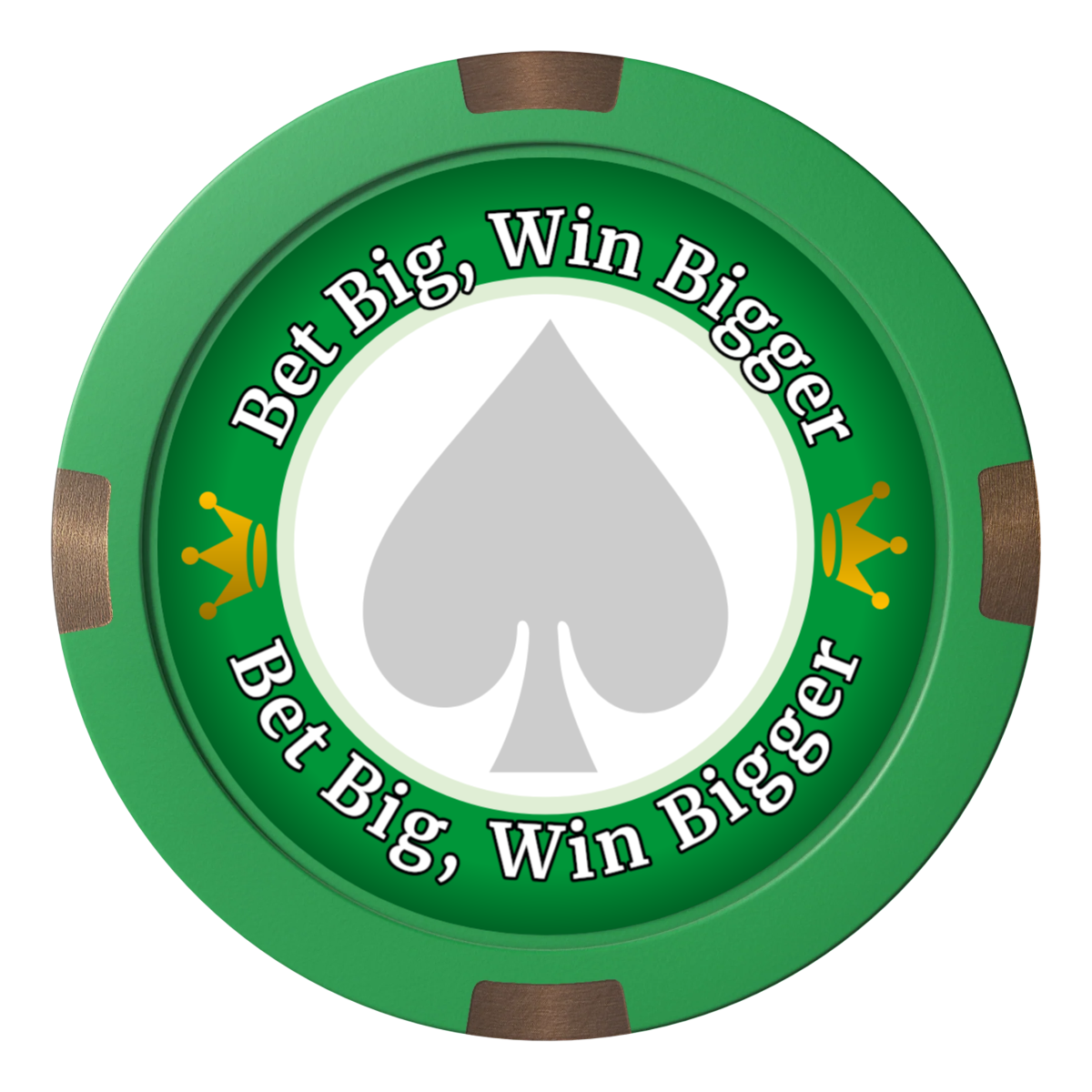 Casino Royale Composite & Metal Hybrid Poker Card Protectors - Green - Front