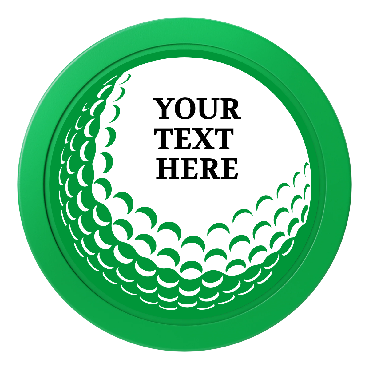 Hole In One 2" Oversized Poker Chips - Green - Back