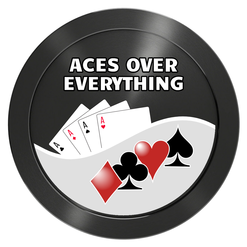 Erik's Casino Aluminum Poker Card Guards - Black - Front