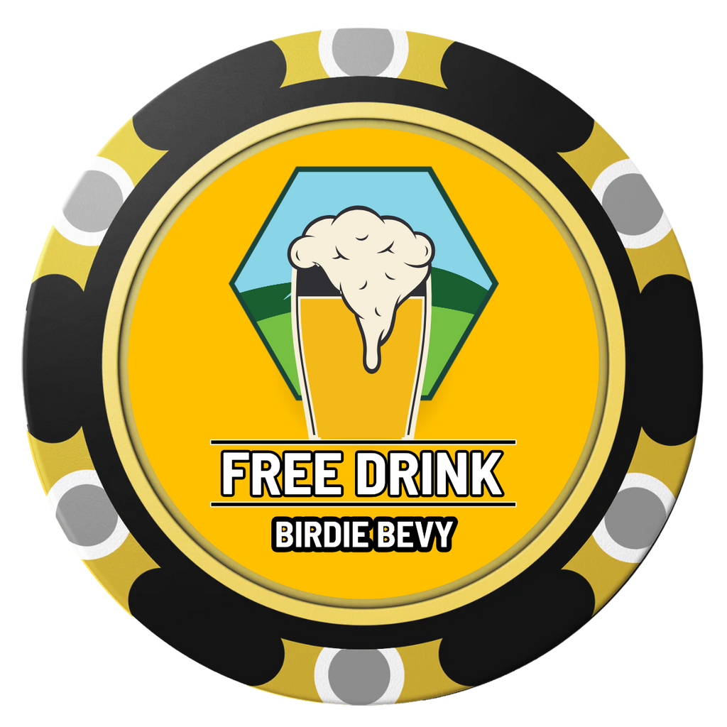 Birdy Bevy Clay Poker Chips - Black / Monte Carlo / 40mm - Back
