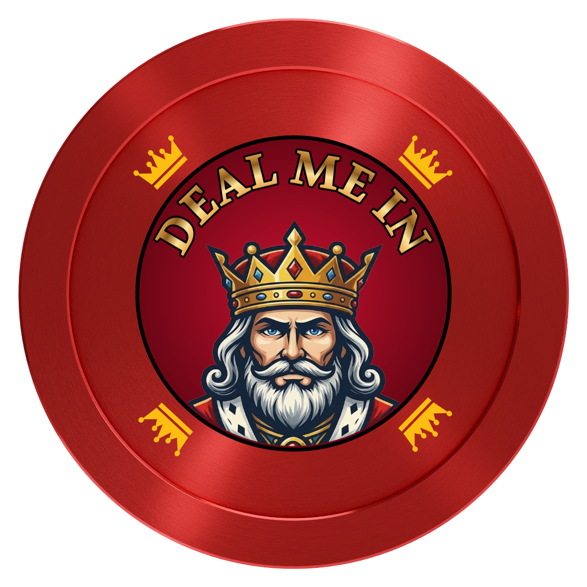 Kings Aluminum Poker Card Guards - Red - Back