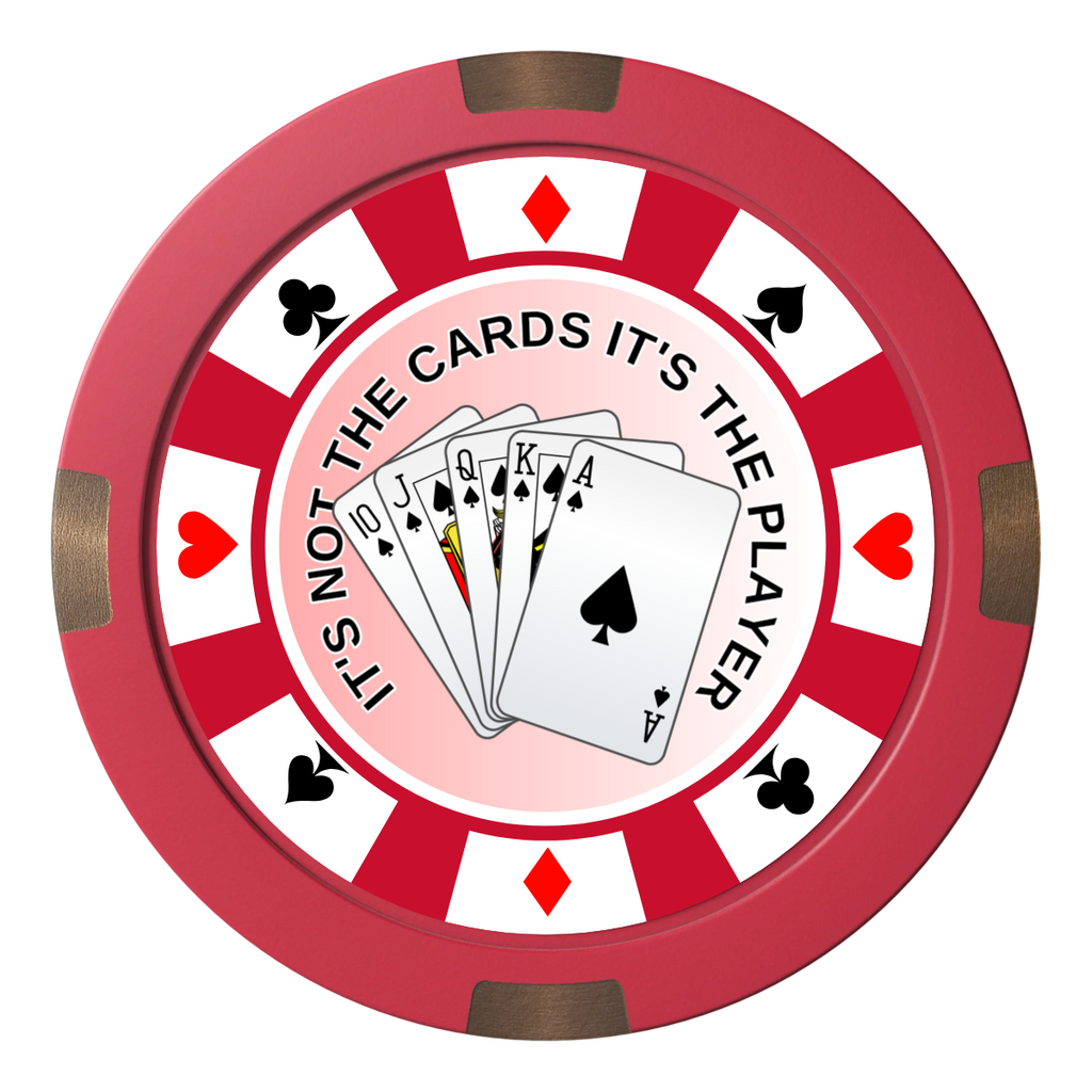 A Suitable Design Composite & Metal Hybrid Poker Card Protectors - Red - Front