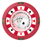 A Suitable Design Composite & Metal Hybrid Poker Card Protectors - Red - Front