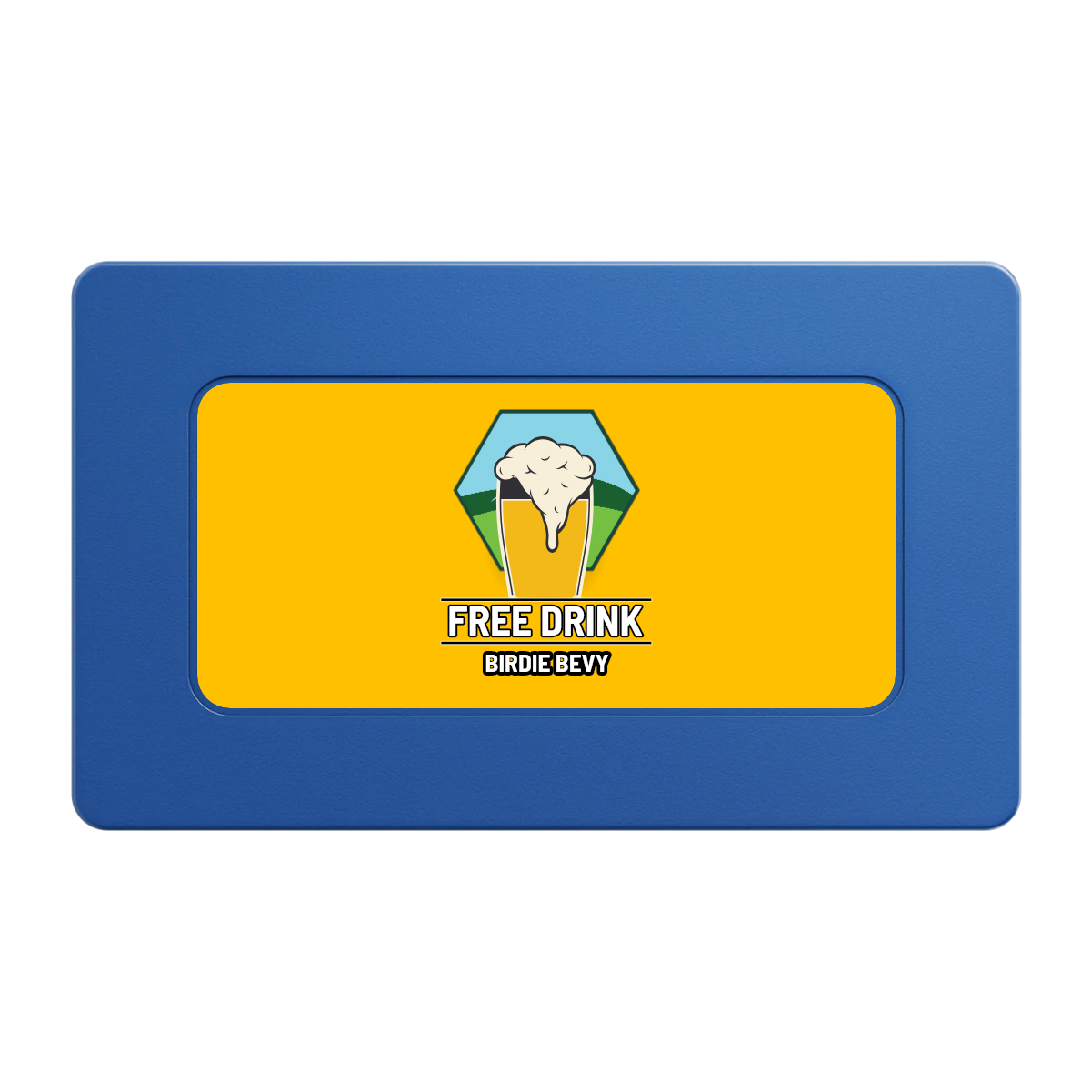 Birdy Bevy Rectangular Poker Chip Plaques - Blue - Back