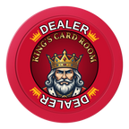 Kings 2" Composite Dealer Button - Red - Front
