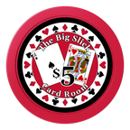 AK Big Slick 2" Oversized Poker Chips - Red - Front