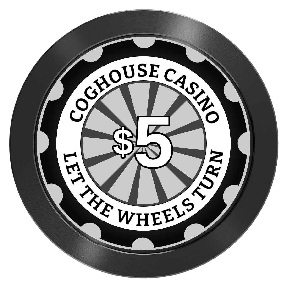 Cog House Aluminum Poker Card Guards - Black - Back