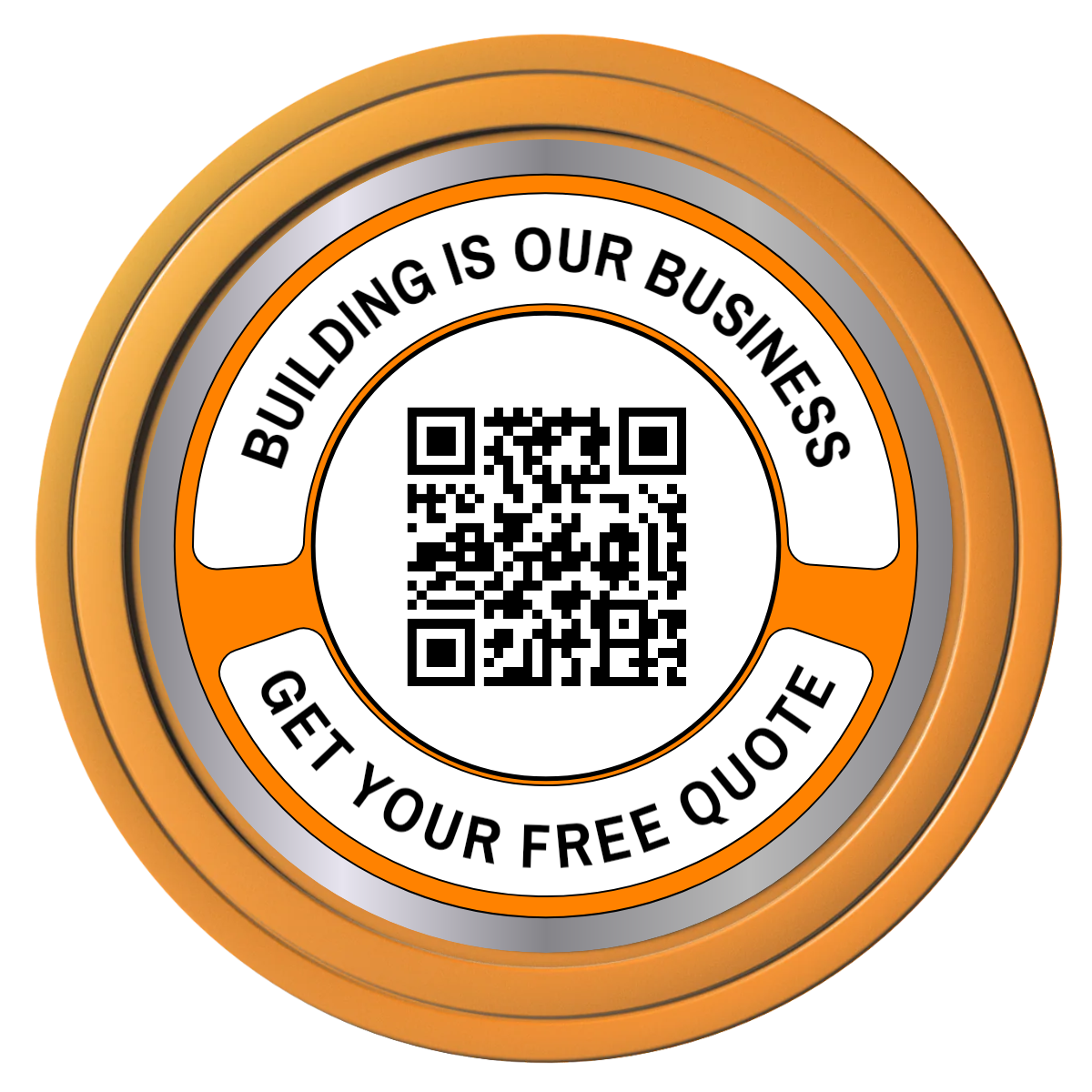 Acme Construction Composite Poker Chips - Orange / Solid - Front