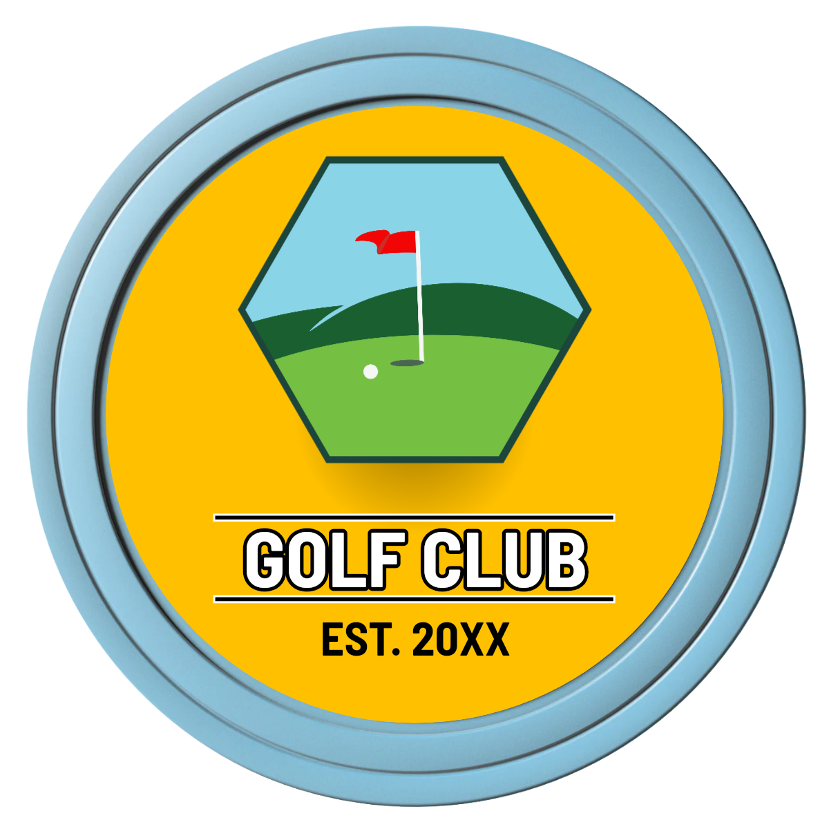 Birdy Bevy Composite Poker Chips - Light Blue / Solid - Front