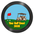 Going Golfing Today Aluminum Poker Chips - Black - Front
