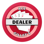 Ace Gillet's 2" Composite Dealer Button - Red - Front