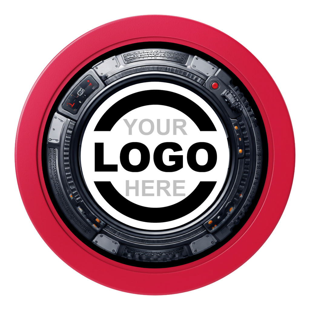 Auto Marked IV 2" Oversized Poker Chips - Red - Back