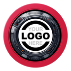 Auto Marked IV 2" Oversized Poker Chips - Red - Back