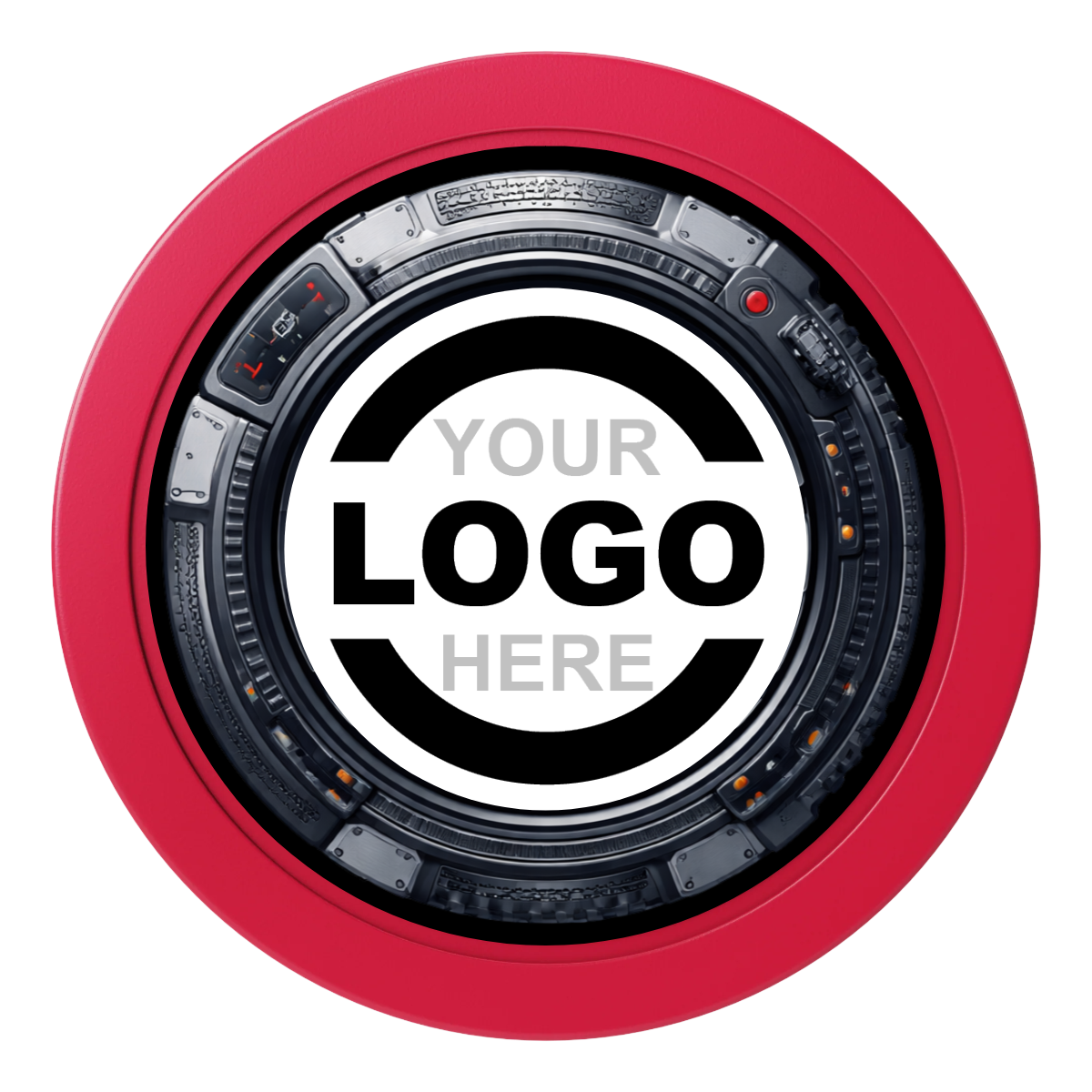 Auto Marked IV 2" Oversized Poker Chips - Red - Back