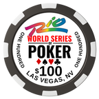WSOP Magnetic Composite Poker Chips - Black / 8 Spot - Back