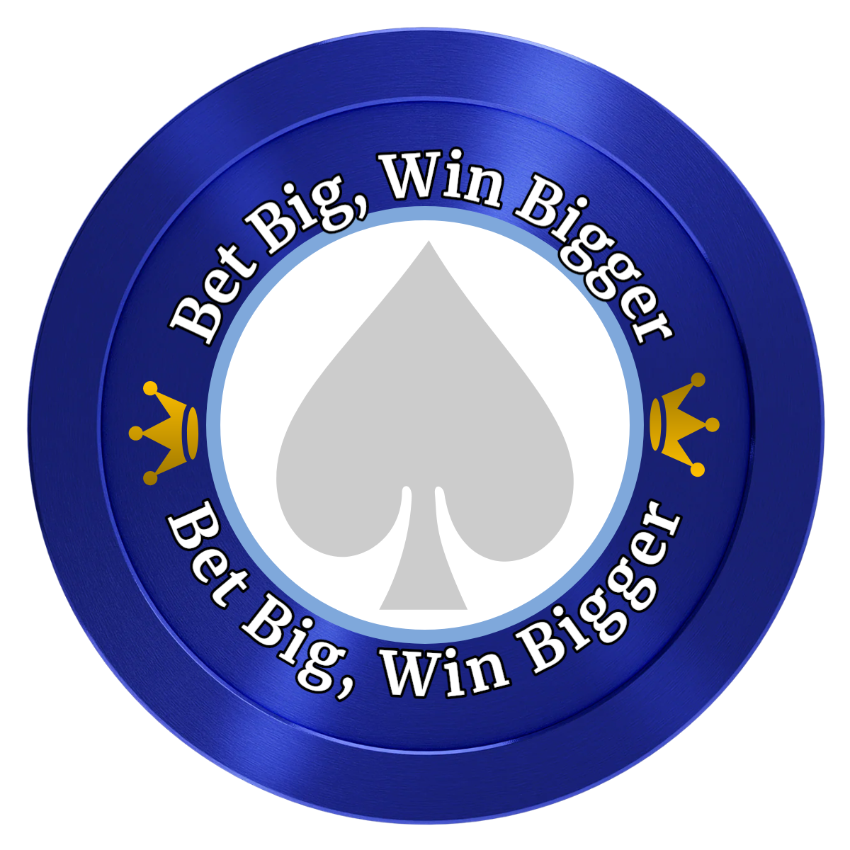 Casino Royale Aluminum Poker Card Guards - Blue - Front