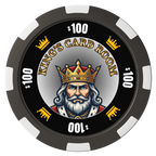 Kings Composite Poker Chips - Black / 8 Spot - Front