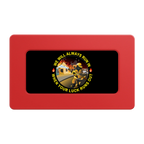 Firefighter Maltese Cross Rectangular Poker Chip Plaques - Red - Front