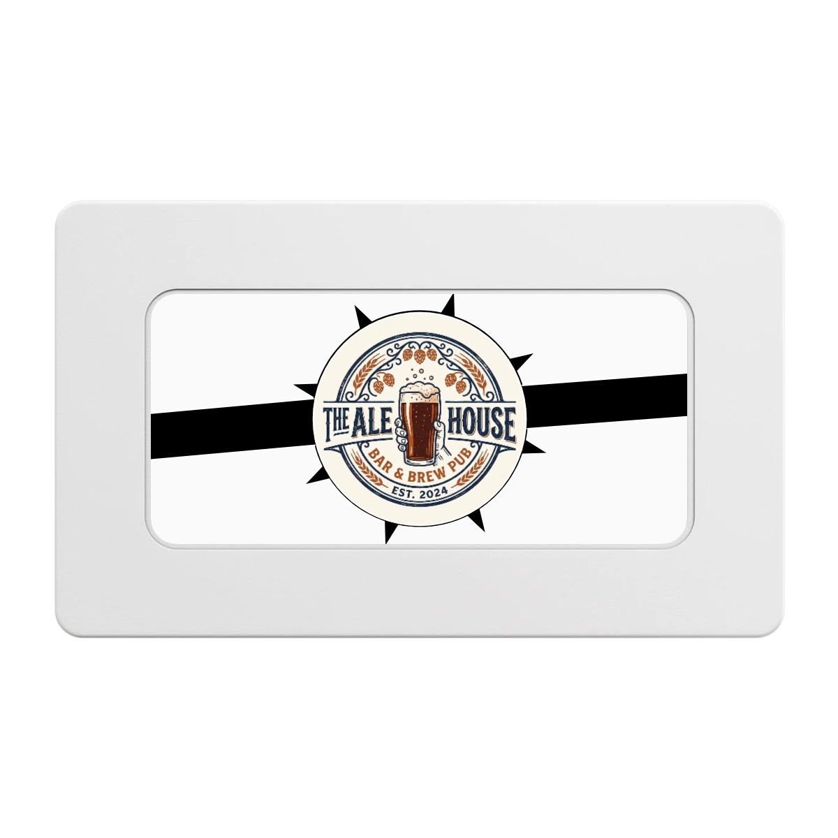 Free Beer Drink Rectangular Poker Chip Plaques - White - Back