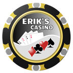Erik's Casino Clay Poker Chips - Black / Monte Carlo / 40mm - Front