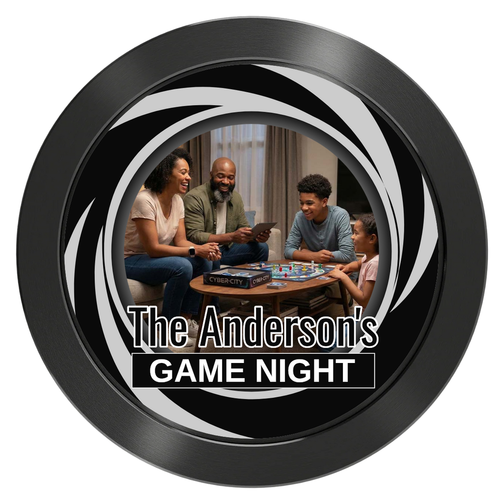 Anderson's Game Night Aluminum Poker Card Guards - Black - Front