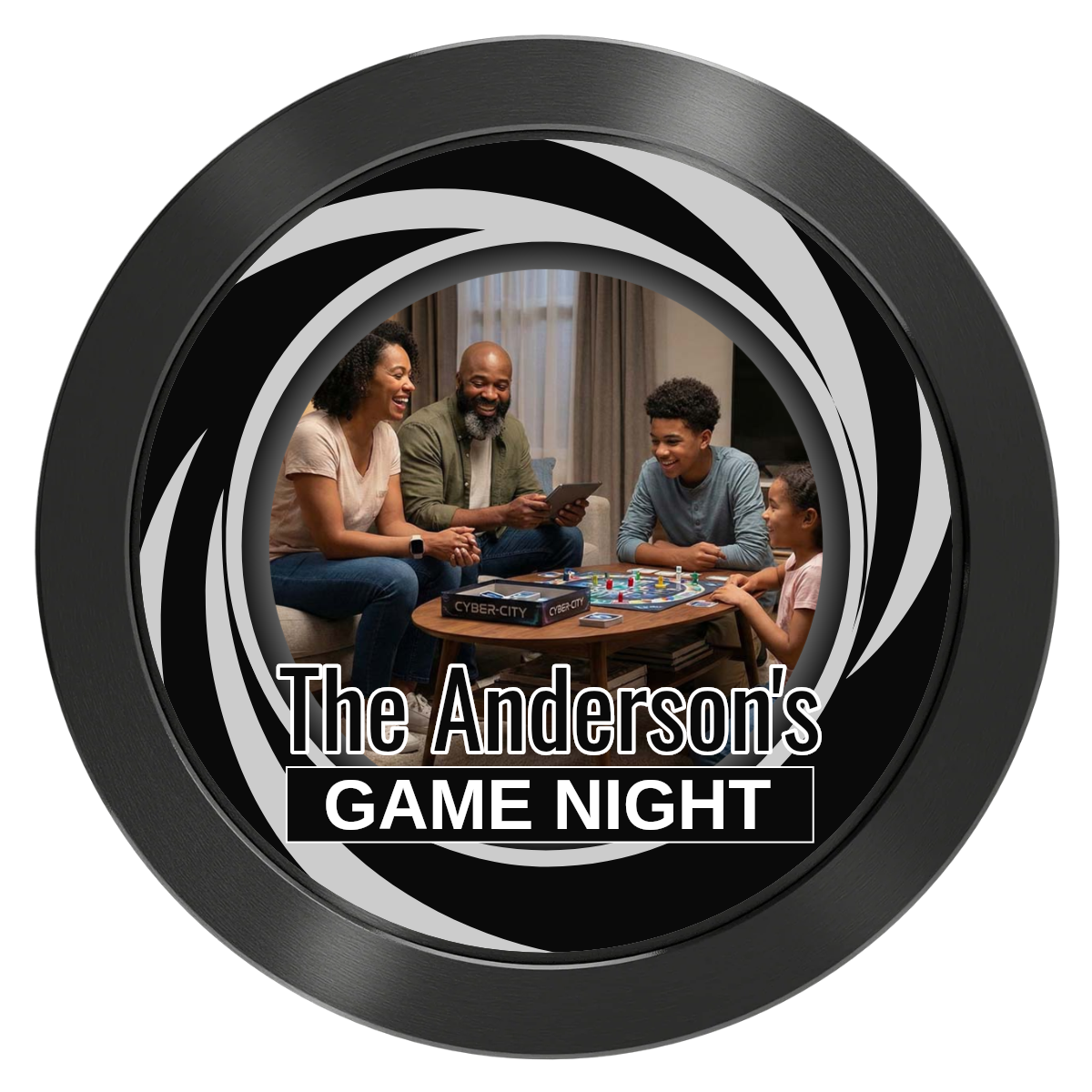 Anderson's Game Night Aluminum Poker Card Guards - Black - Front