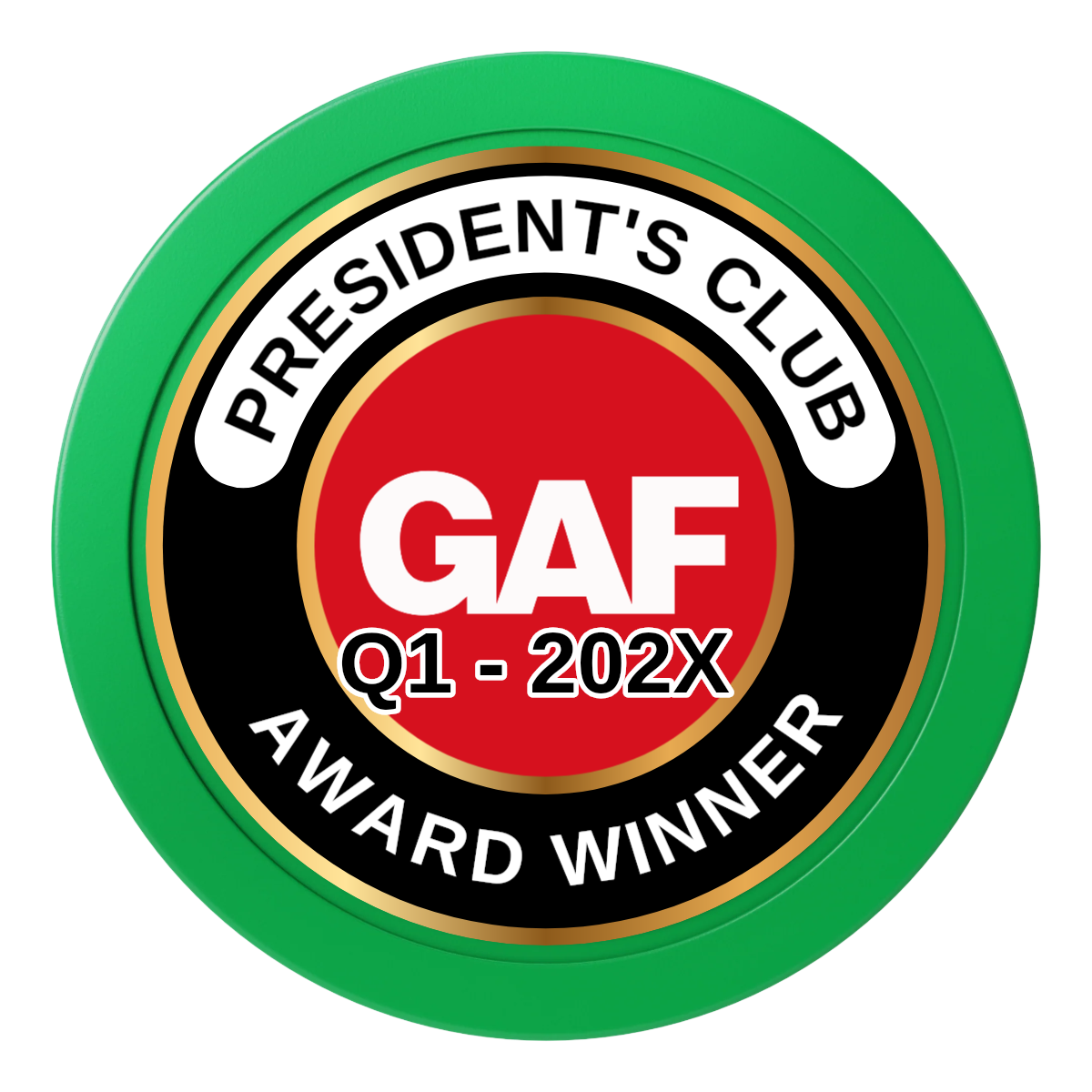 President's Club 2" Oversized Poker Chips - Green - Front