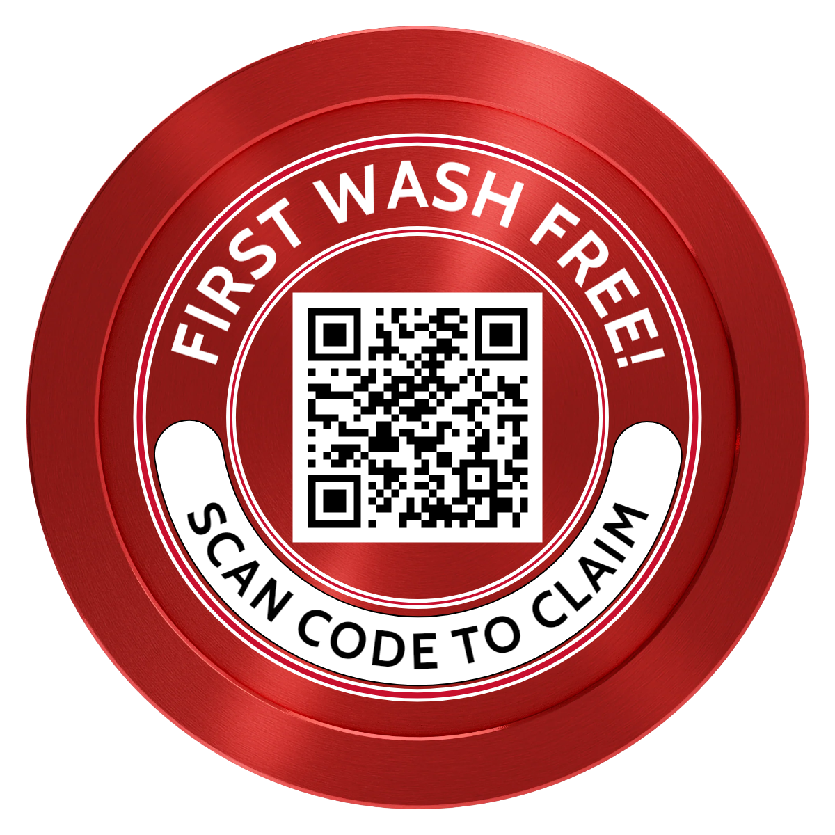 Car Wash Promotion Aluminum Poker Chips - Red - Back