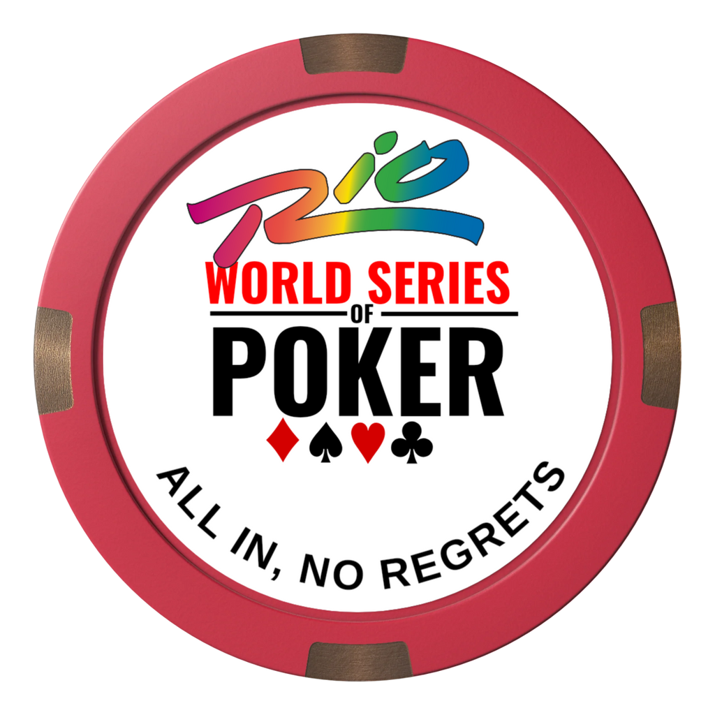WSOP Composite & Metal Hybrid Poker Card Protectors - Red - Back
