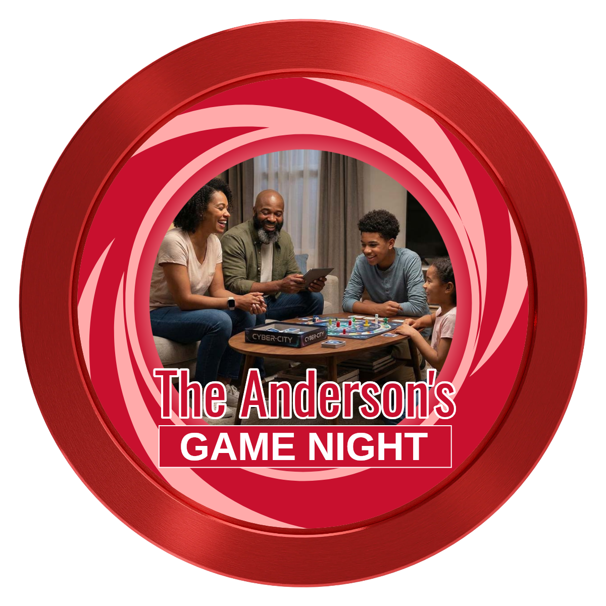 Anderson's Game Night Aluminum Poker Card Guards - Red - Back