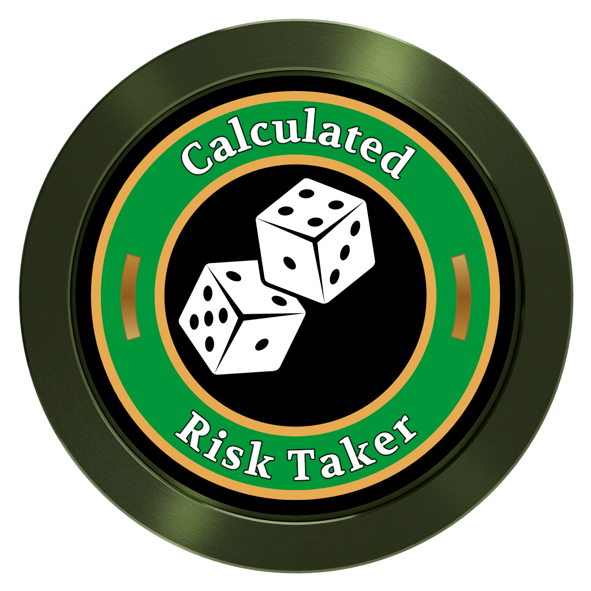 Dave's Lucky Casino Aluminum Poker Card Guards - Green - Back