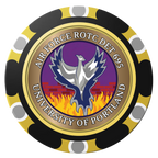 Air Force ROTC Det 695 Clay Poker Chips - Black / Monte Carlo / 40mm - Front