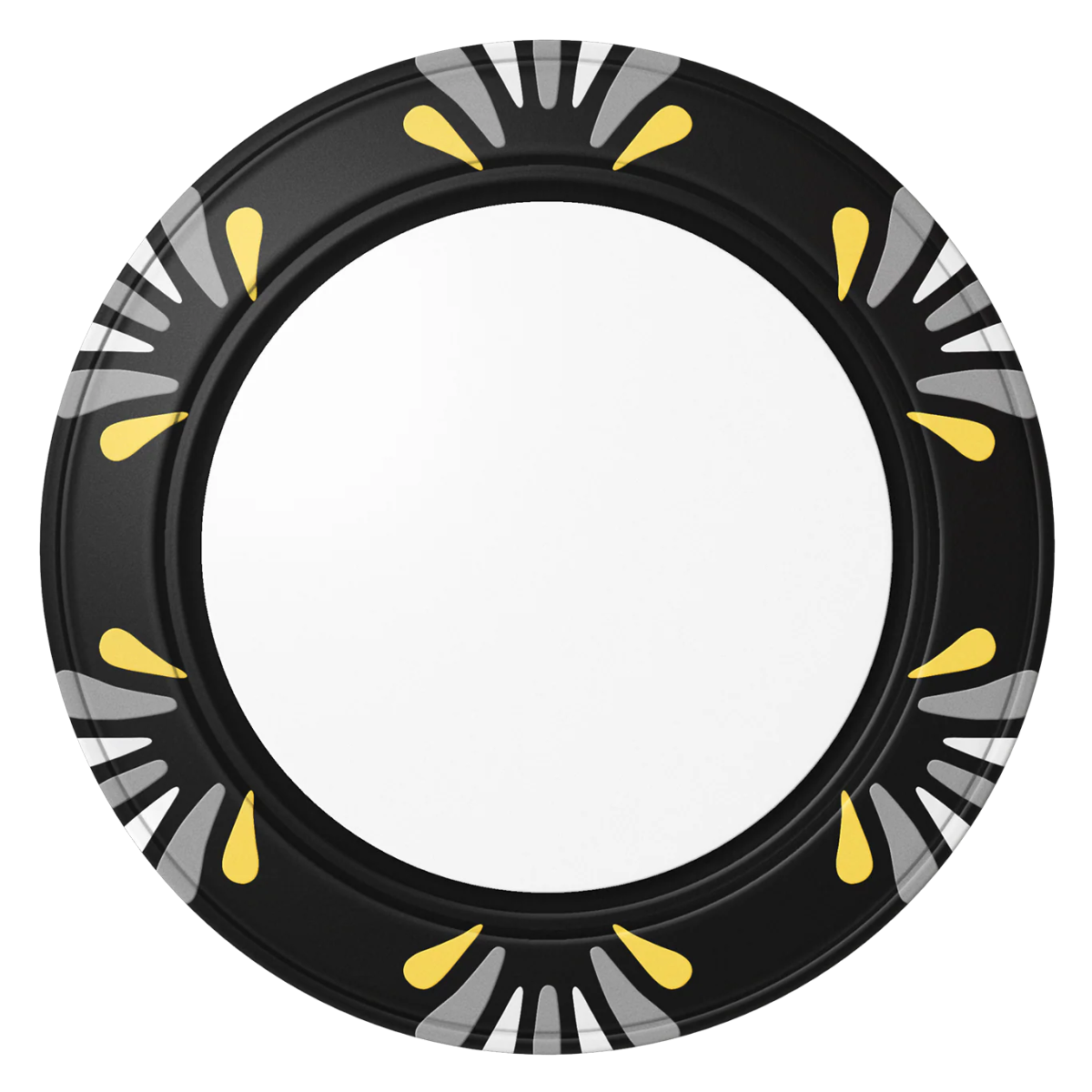 Create Your Own Clay Poker Chips - Black / Macau / 40mm - Front