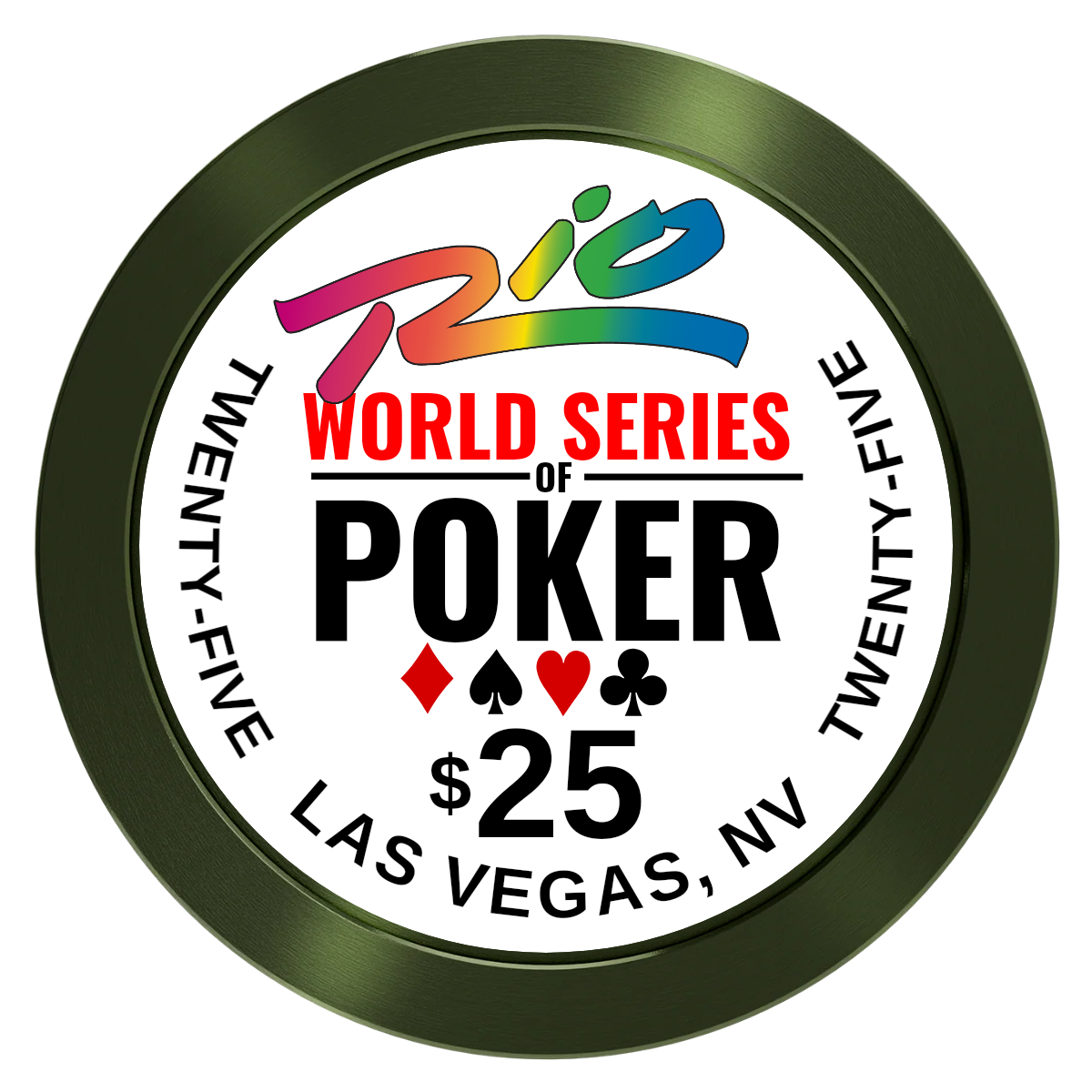 WSOP Aluminum Poker Chips - Green - Back