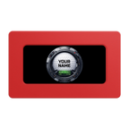 Auto Marked IV Rectangular Poker Chip Plaques - Red - Front