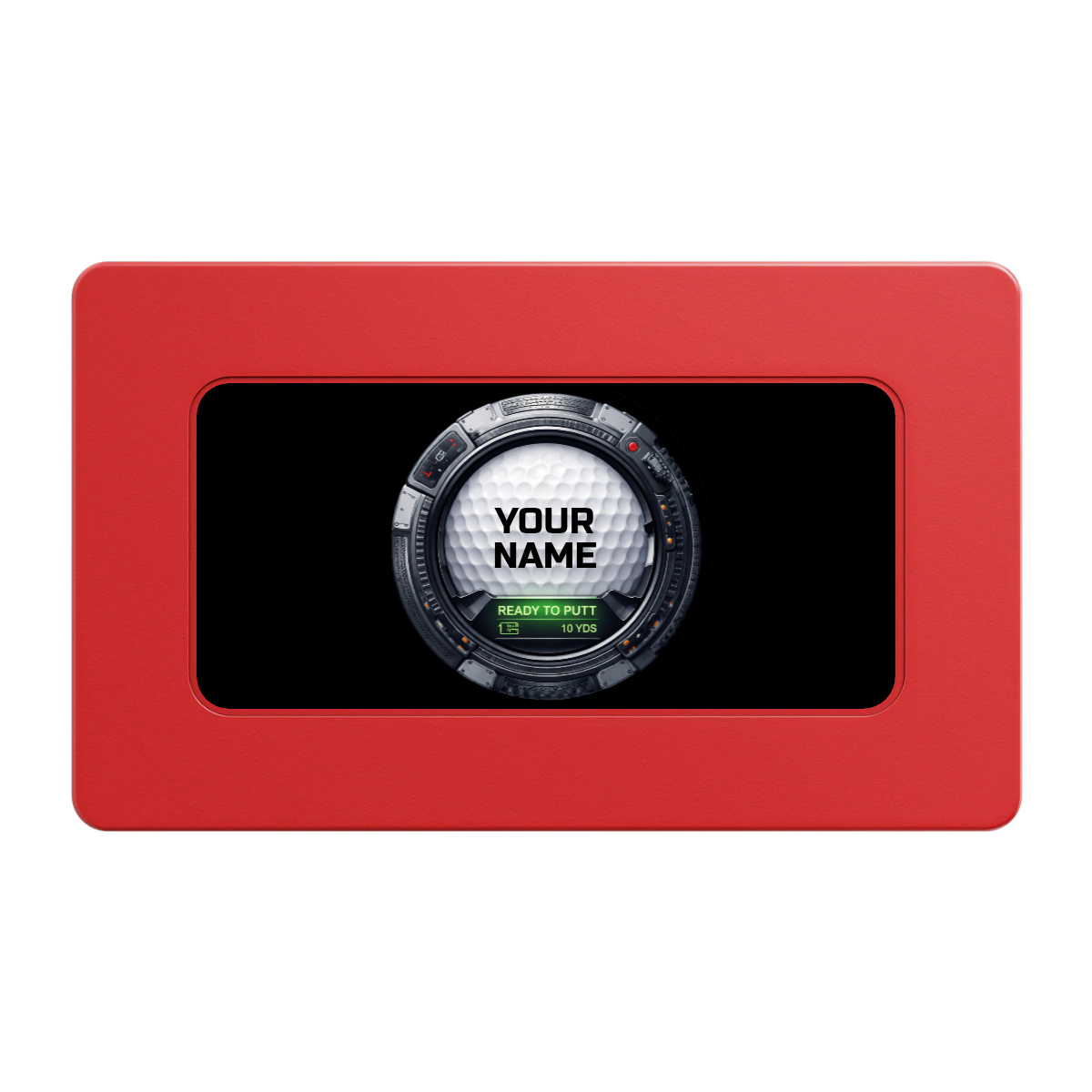 Auto Marked IV Rectangular Poker Chip Plaques - Red - Front