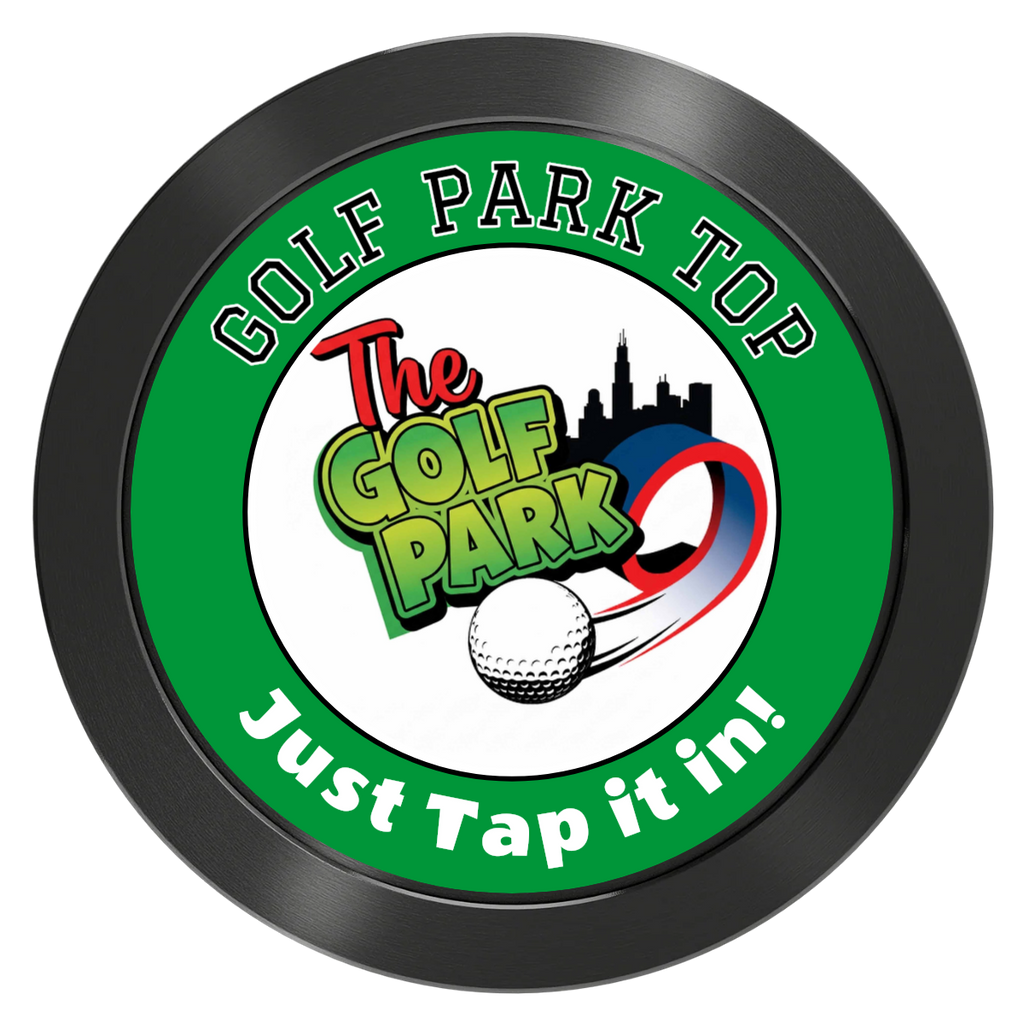 Golf Slogan Aluminum Poker Chips - Black - Back