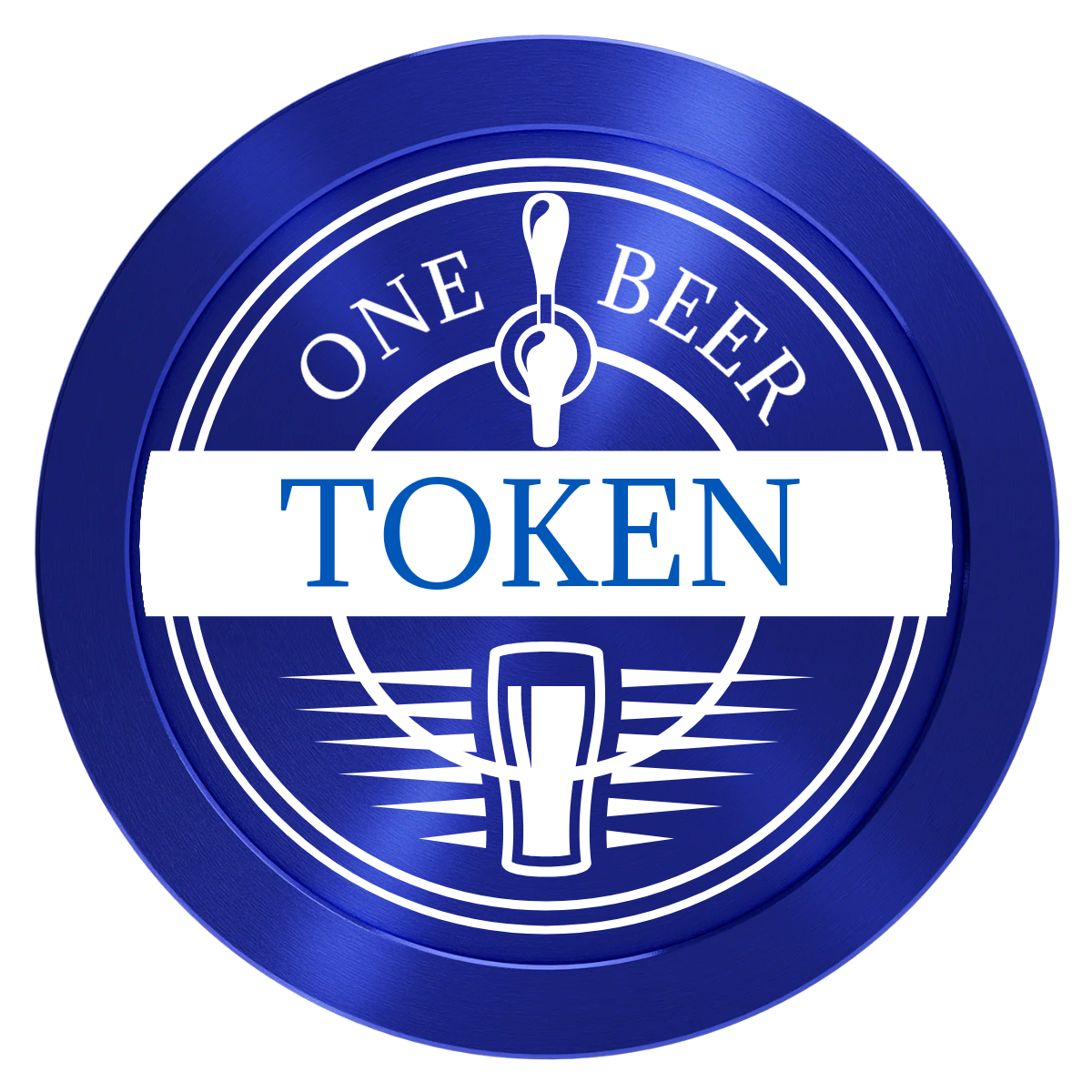 Tap Out Aluminum Poker Chips - Blue - Back