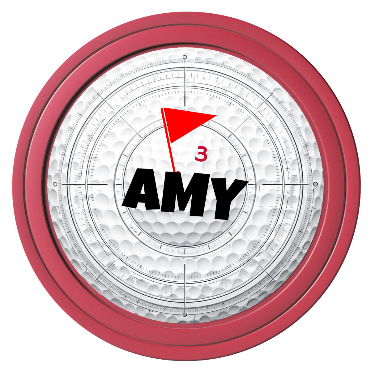 Ball Marcus Jr. Composite Poker Chips - Red / Solid - Front