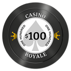 Casino Royale Aluminum Poker Chips - Black - Back