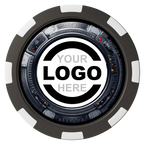 Auto Marked IV Composite Poker Chips - Black / 8 Spot - Back
