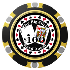 AK Big Slick Clay Poker Chips - Black / Monte Carlo / 40mm - Back