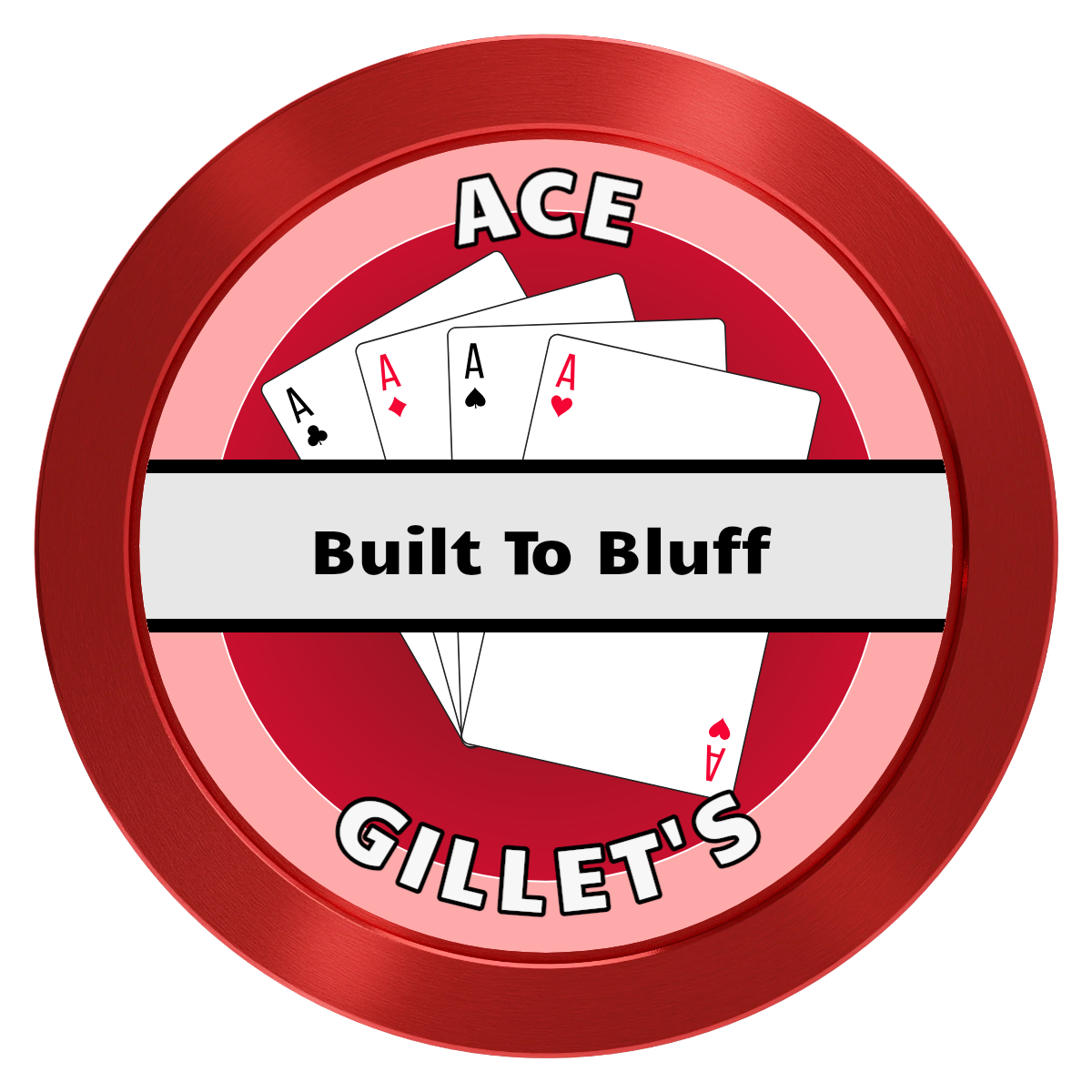 Ace Gillet's Aluminum Poker Card Guards - Red - Back