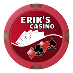 Erik's Casino Composite & Metal Hybrid Poker Chips - Red - Front