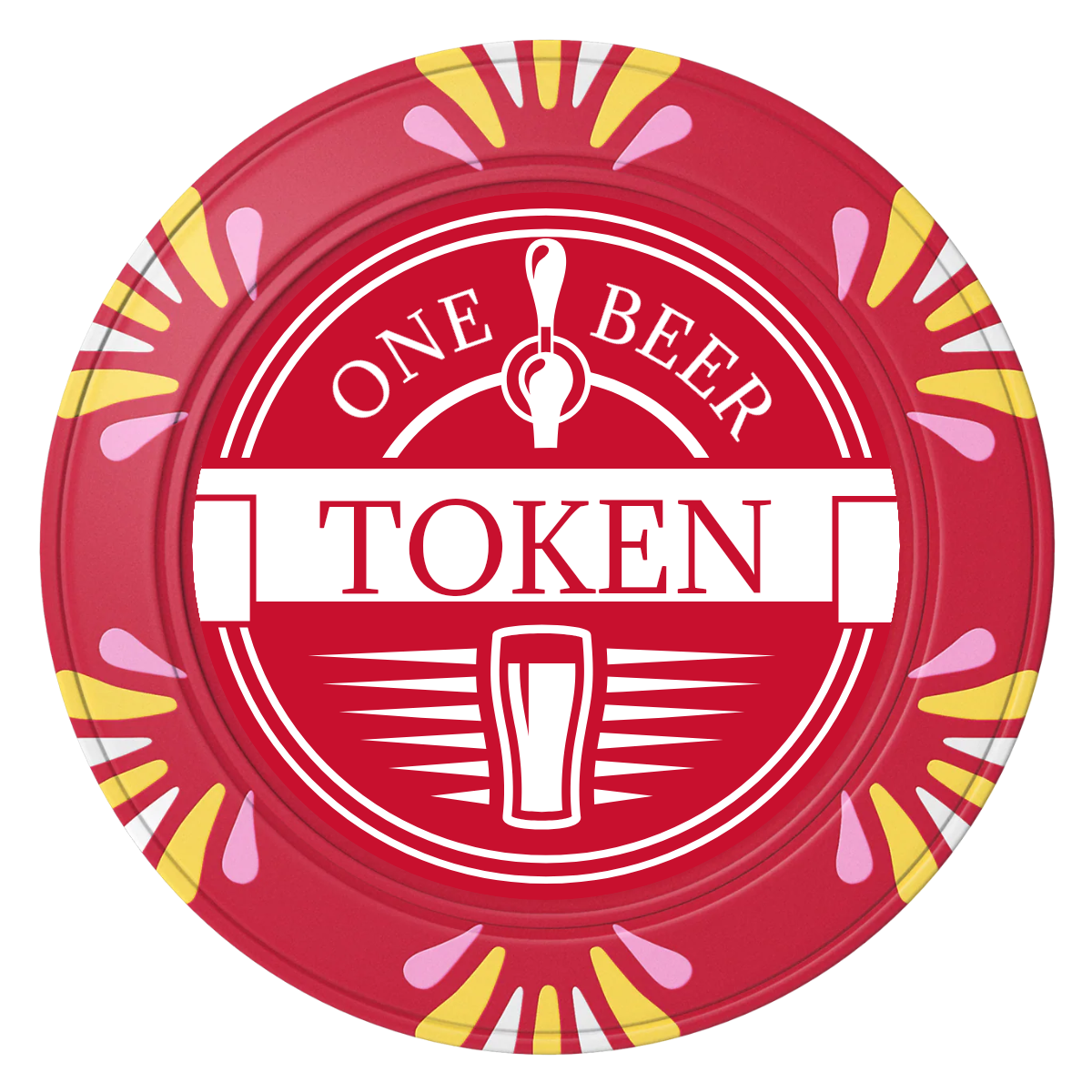 Tap Out Clay Poker Chips - Red / Macau / 40mm - Front